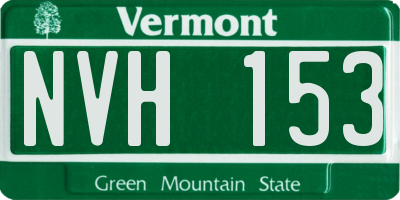 VT license plate NVH153