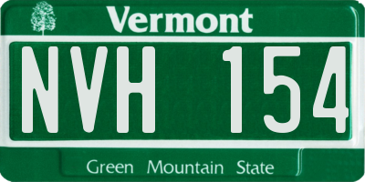 VT license plate NVH154