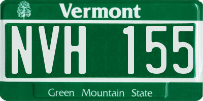 VT license plate NVH155