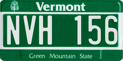 VT license plate NVH156