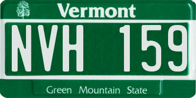VT license plate NVH159