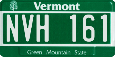 VT license plate NVH161