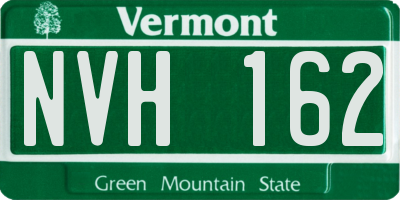 VT license plate NVH162