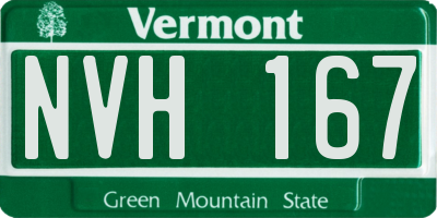 VT license plate NVH167