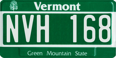 VT license plate NVH168
