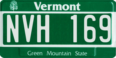 VT license plate NVH169