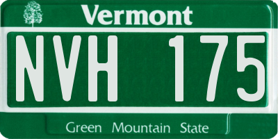 VT license plate NVH175