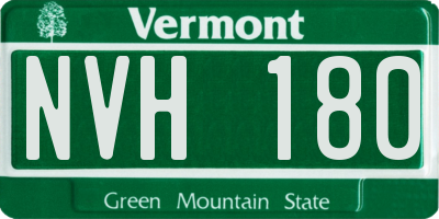 VT license plate NVH180