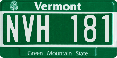 VT license plate NVH181