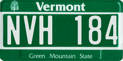 VT license plate NVH184
