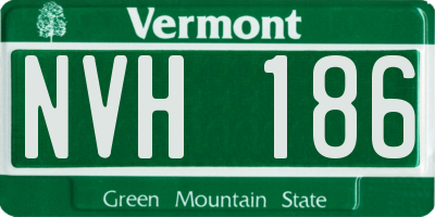 VT license plate NVH186