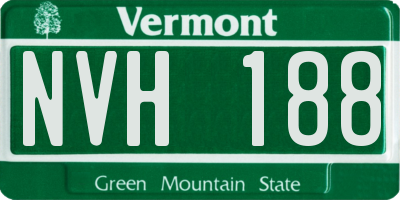 VT license plate NVH188