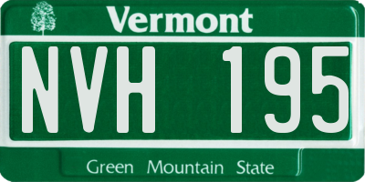 VT license plate NVH195