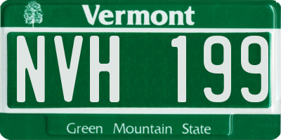 VT license plate NVH199