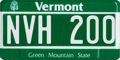 VT license plate NVH200