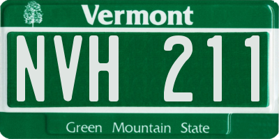 VT license plate NVH211