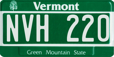 VT license plate NVH220