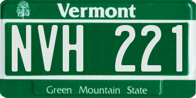 VT license plate NVH221