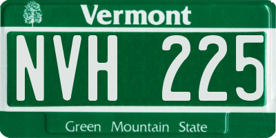VT license plate NVH225