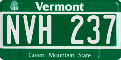 VT license plate NVH237
