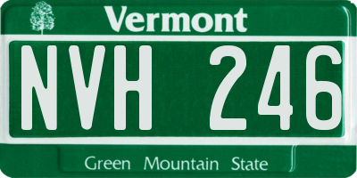 VT license plate NVH246