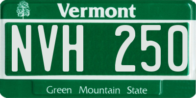 VT license plate NVH250