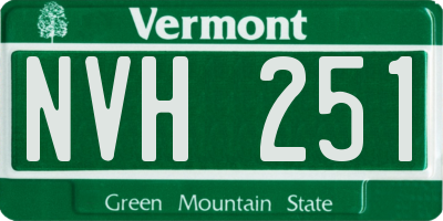 VT license plate NVH251