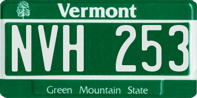 VT license plate NVH253