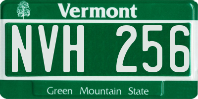 VT license plate NVH256