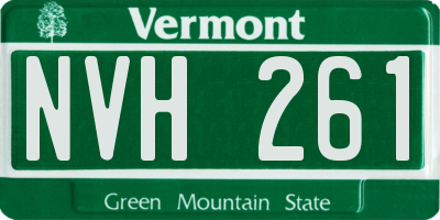 VT license plate NVH261
