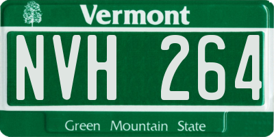 VT license plate NVH264