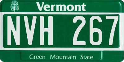 VT license plate NVH267
