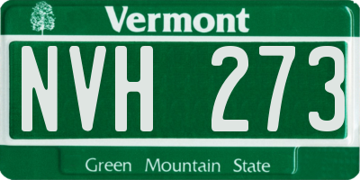 VT license plate NVH273