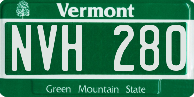 VT license plate NVH280