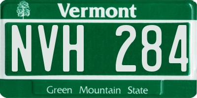 VT license plate NVH284