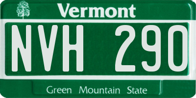 VT license plate NVH290