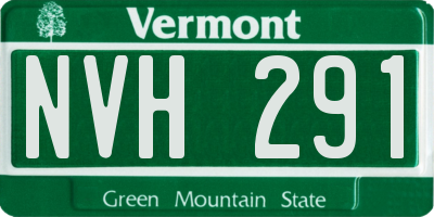 VT license plate NVH291