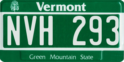 VT license plate NVH293