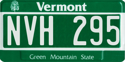 VT license plate NVH295
