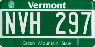 VT license plate NVH297
