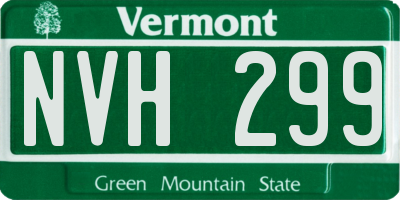 VT license plate NVH299