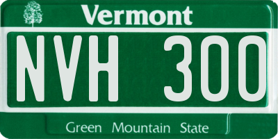VT license plate NVH300