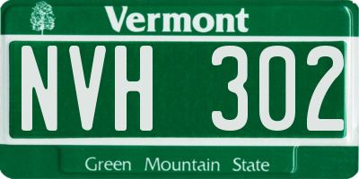 VT license plate NVH302