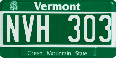 VT license plate NVH303