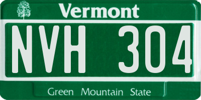VT license plate NVH304