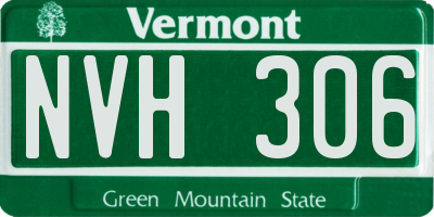VT license plate NVH306