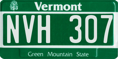 VT license plate NVH307