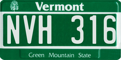 VT license plate NVH316
