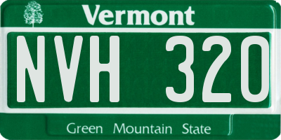 VT license plate NVH320