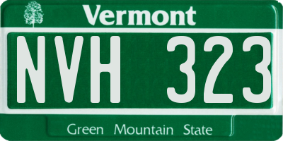VT license plate NVH323